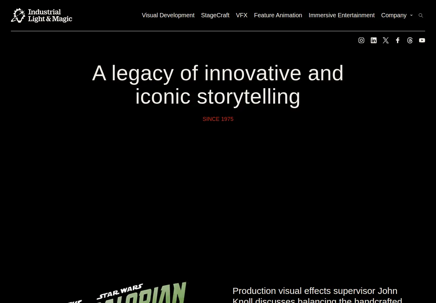 Captured homepage of ilm.com in the current scan