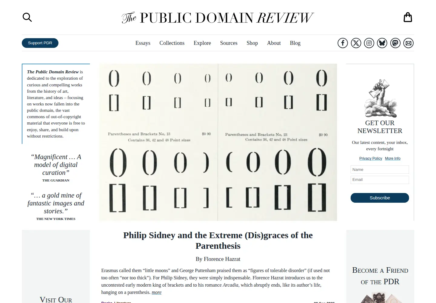 Screenshot of publicdomainreview.org