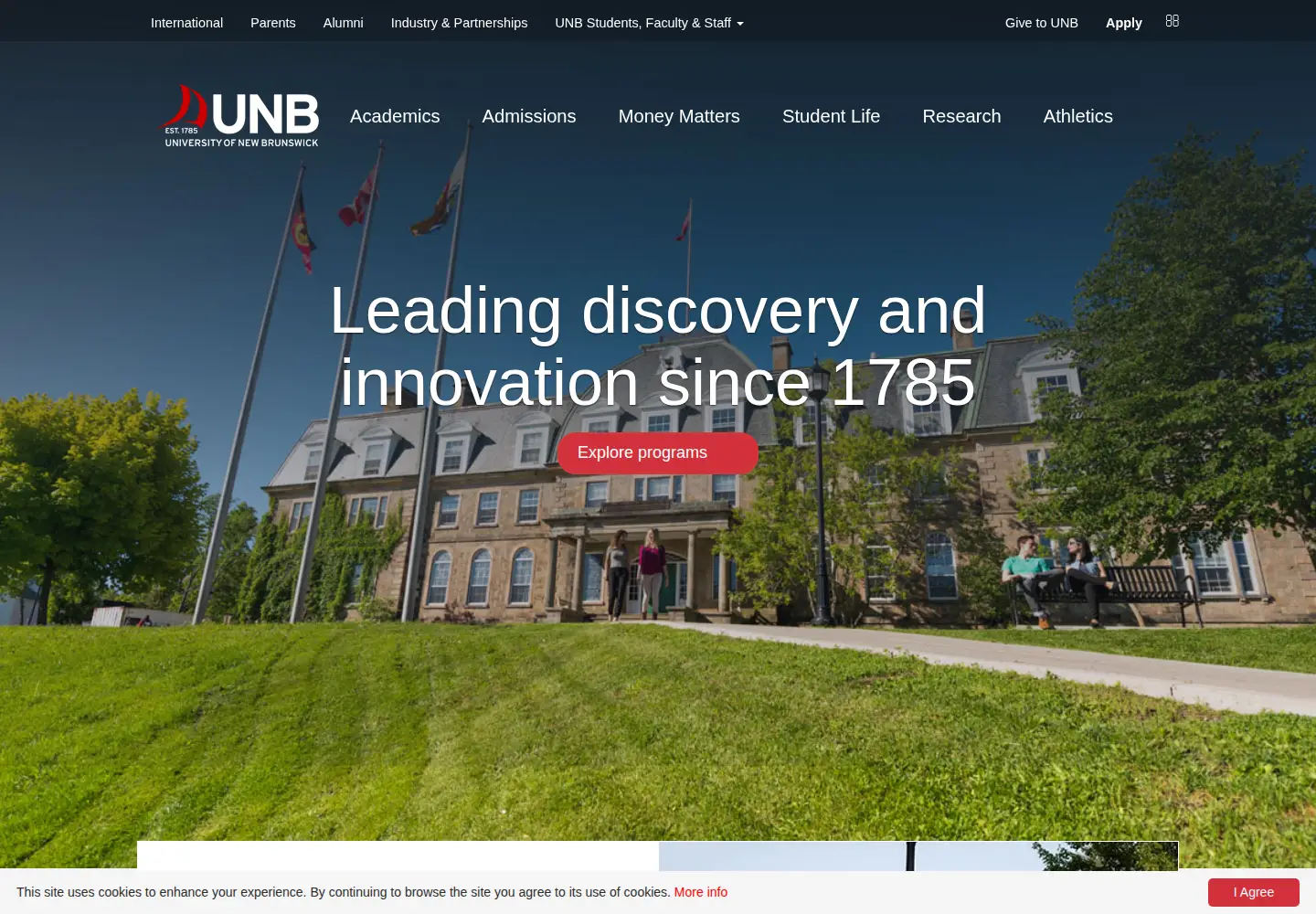 Screenshot of unb.ca