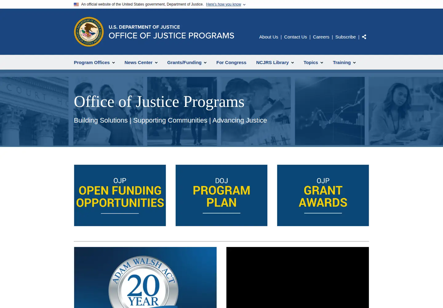 Screenshot of ncjrs.gov