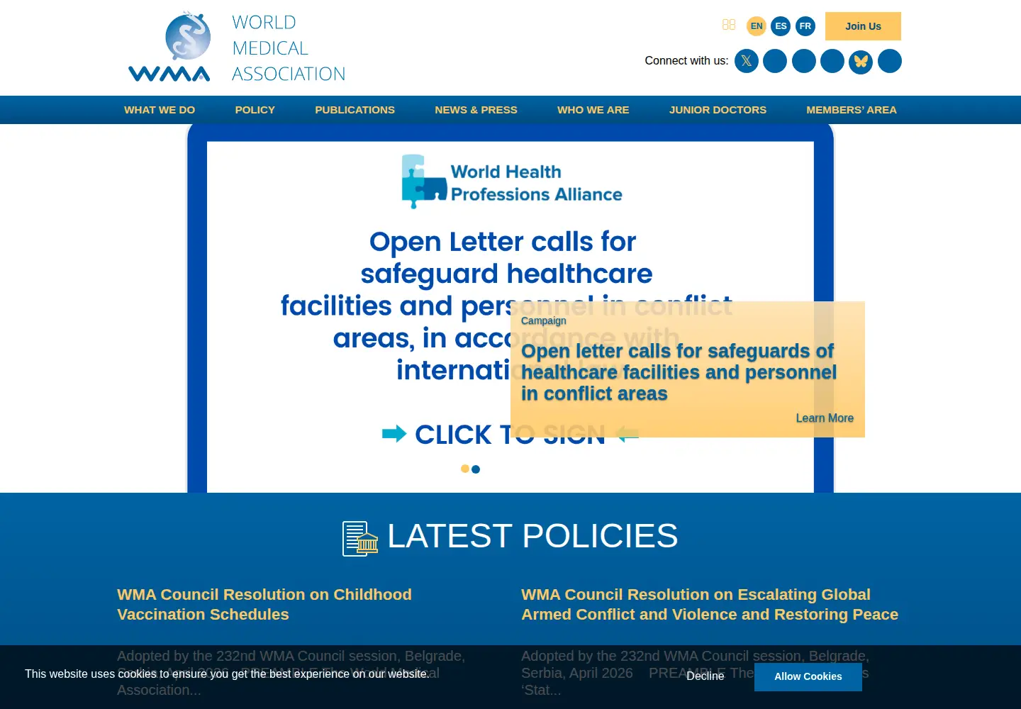 Screenshot of wma.net