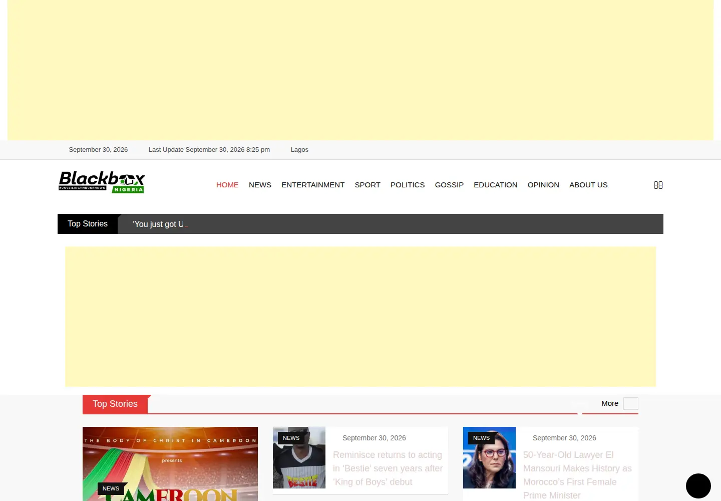 Screenshot of blackboxnigeria.com