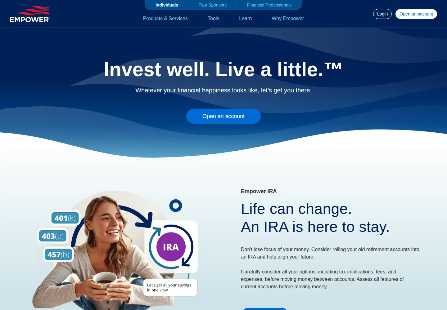 Screenshot of empower.com