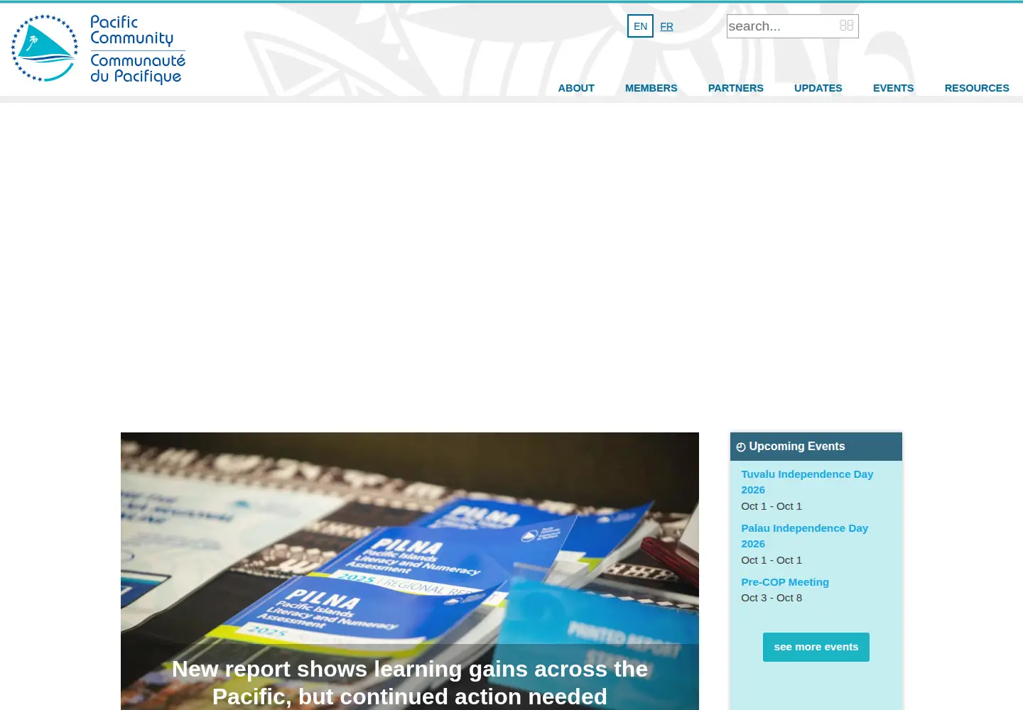 Screenshot of spc.int