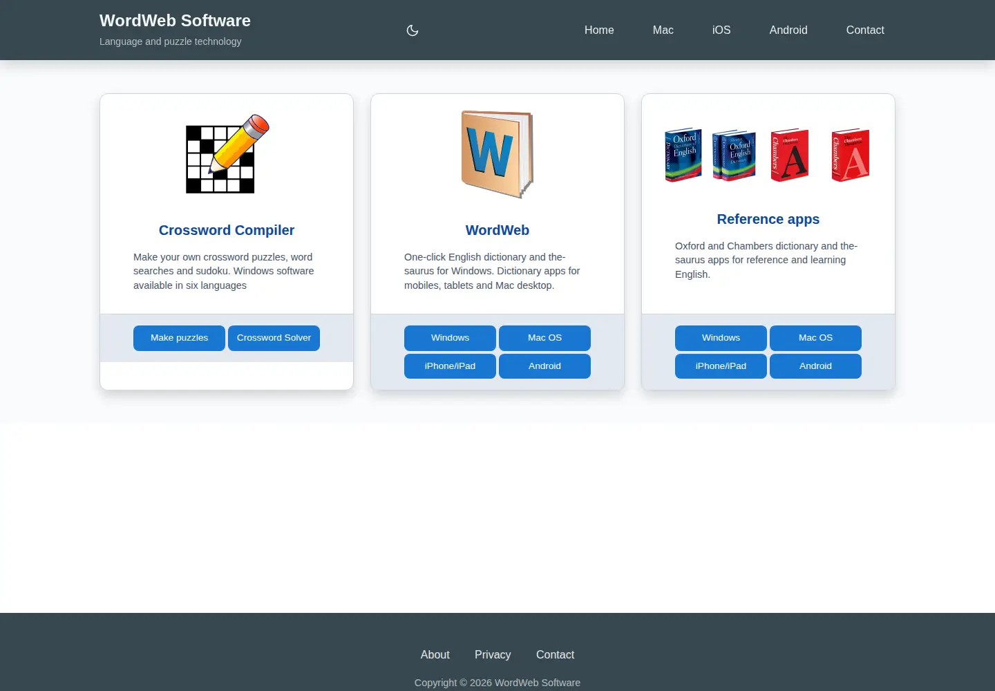 Screenshot of wordwebsoftware.com
