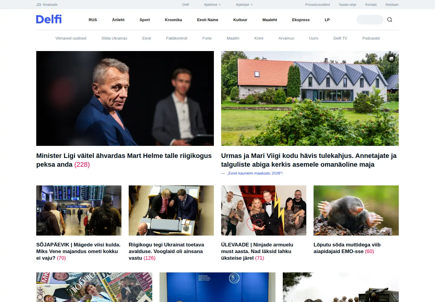 Screenshot of delfi.ee
