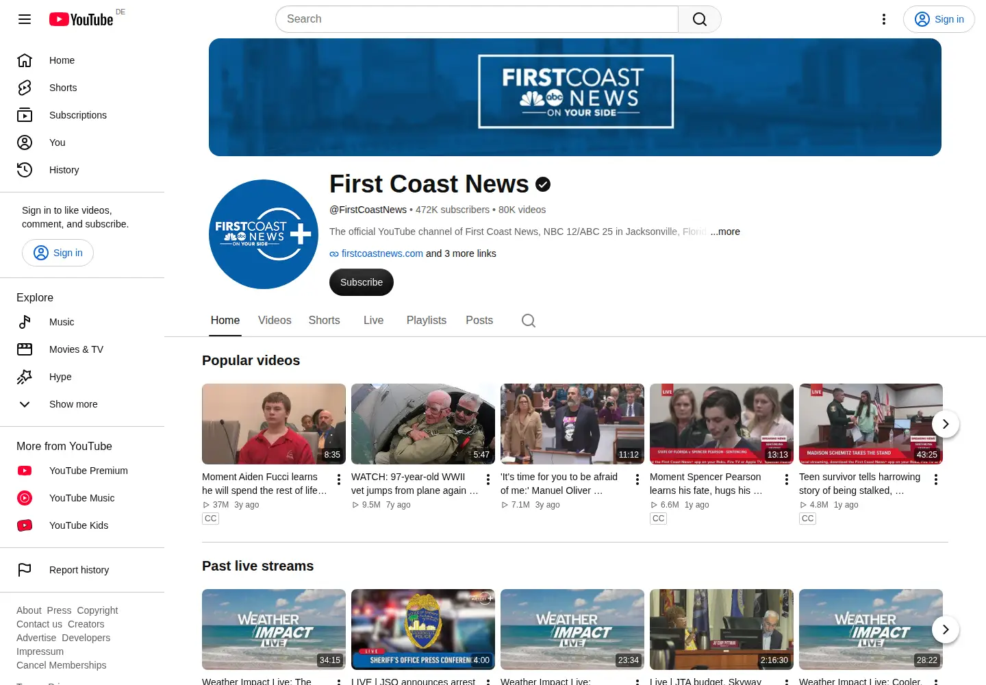 Screenshot of firstcoastnews.com