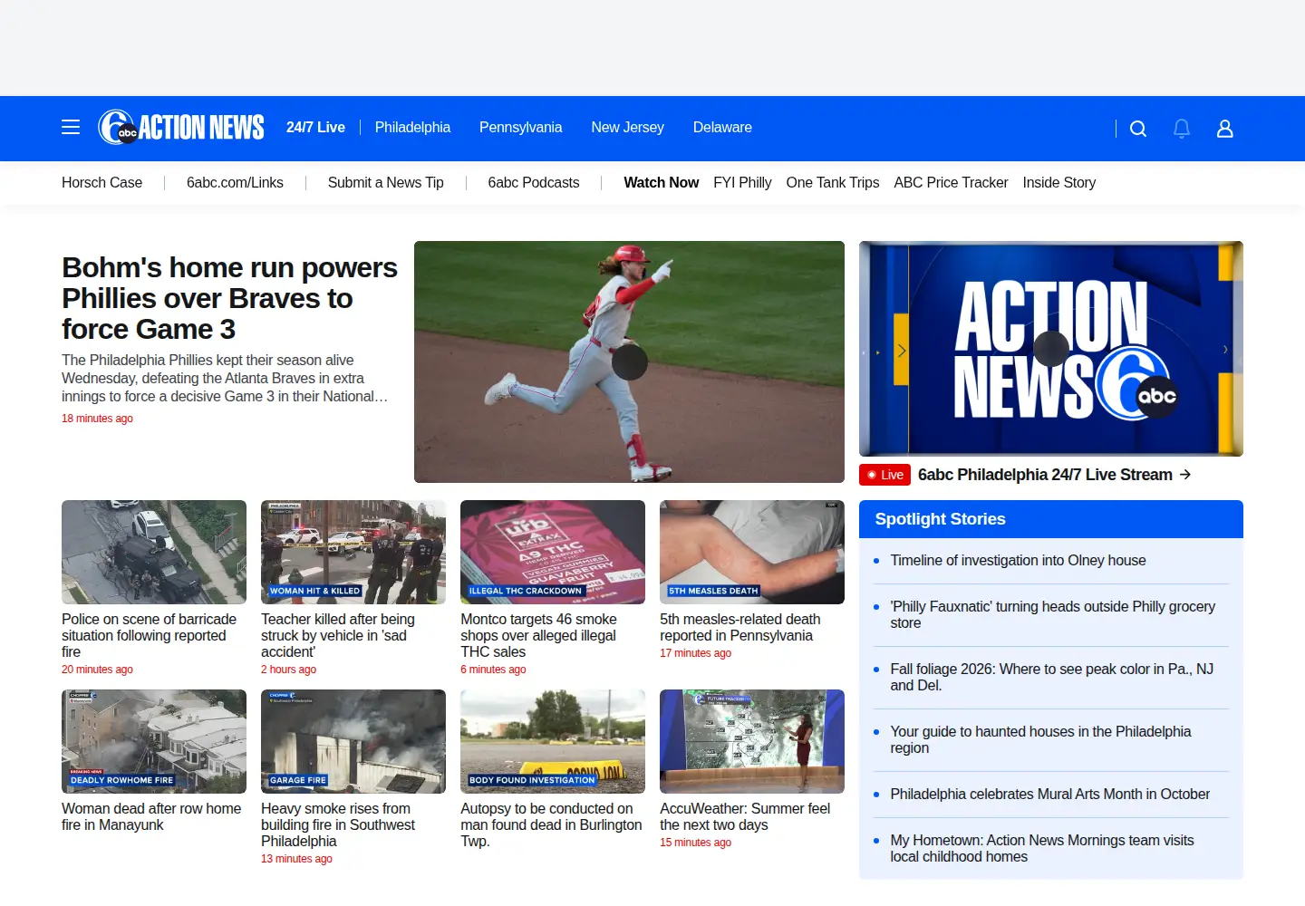 Screenshot of 6abc.com