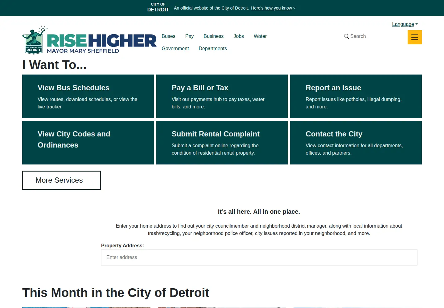 Screenshot of detroitmi.gov