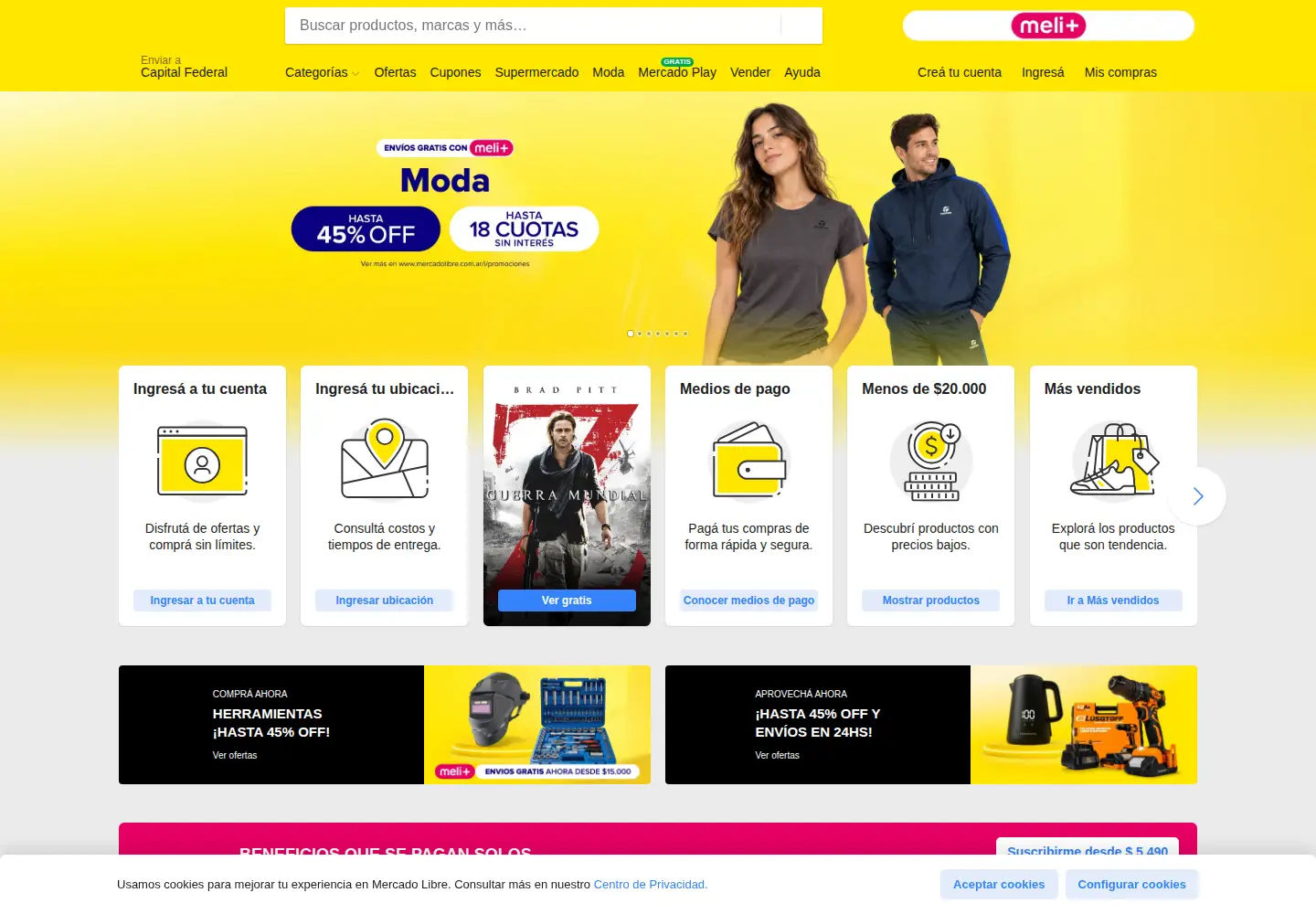 Screenshot of mercadolibre.com.ar