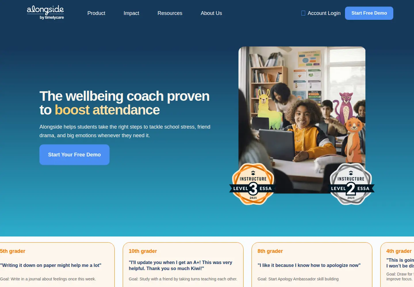 Screenshot of alongside.care