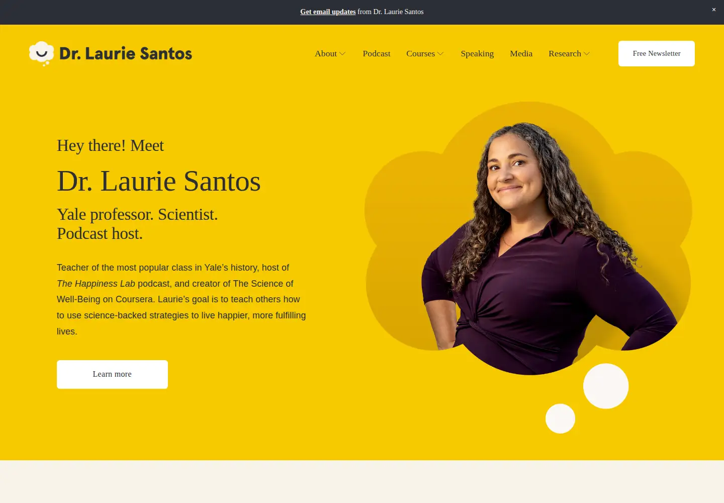Captured homepage of drlauriesantos.com in the current scan