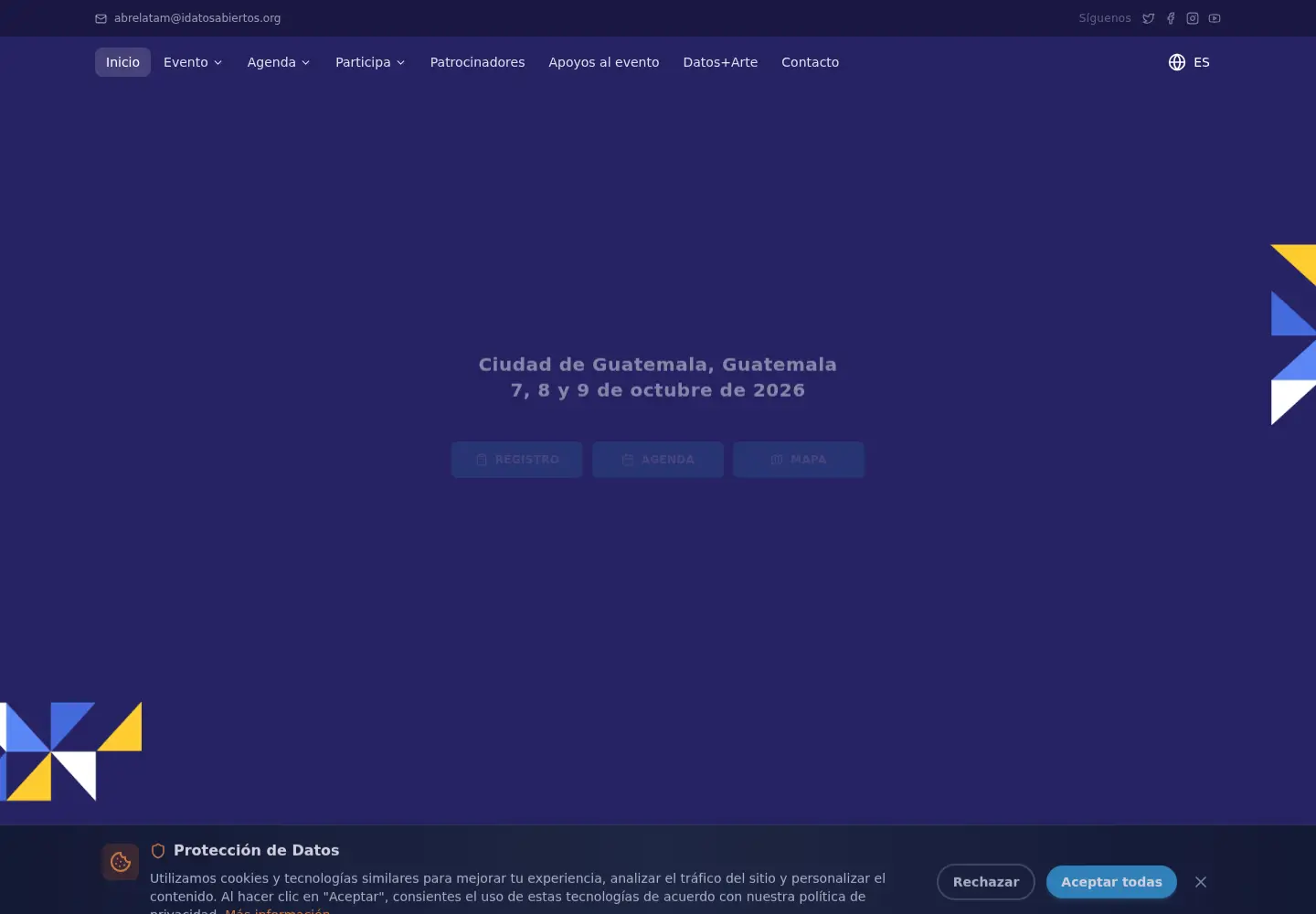 Captured homepage of abrelatam.org in the current scan