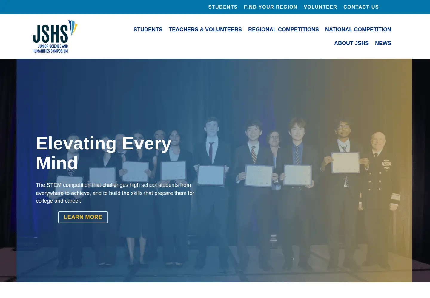 Screenshot of jshs.org