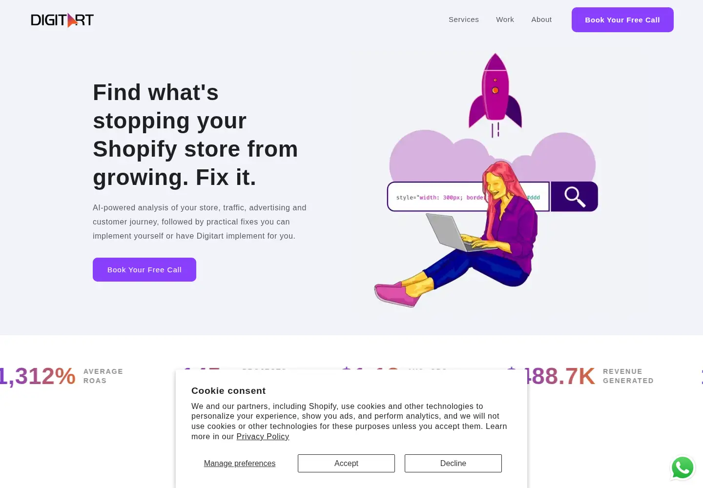 Screenshot of digitartseo.com