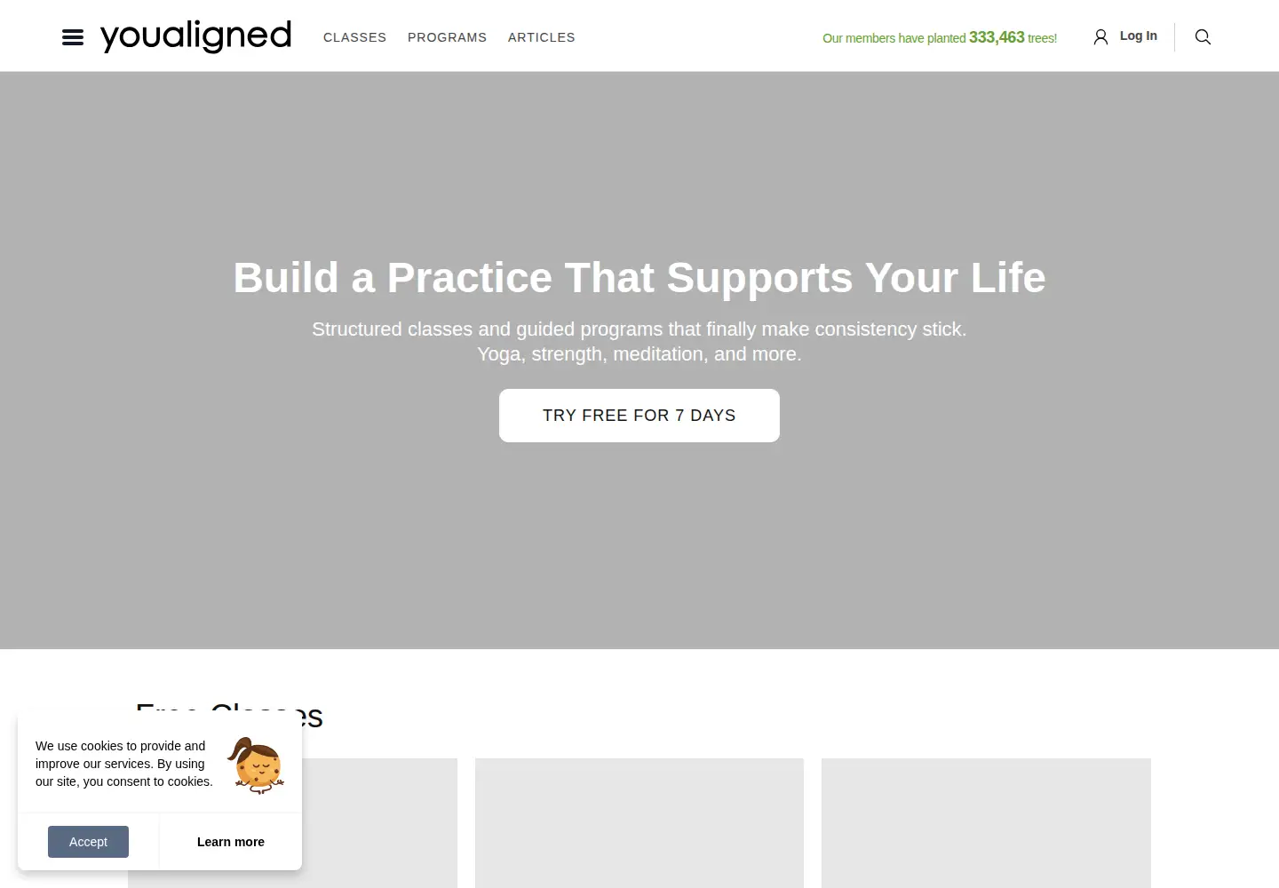 Screenshot of youaligned.com