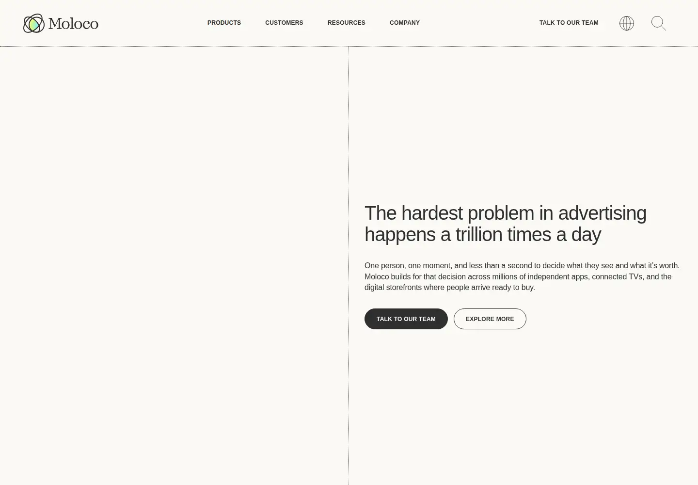 Screenshot of moloco.cloud