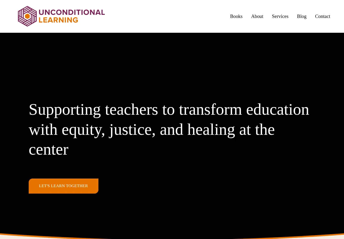 Screenshot of unconditionallearning.org