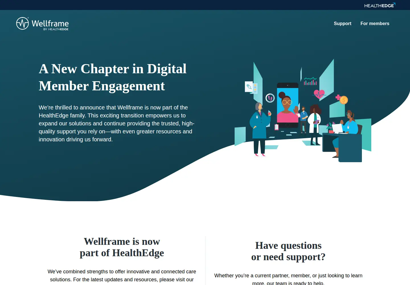 Screenshot of wellframe.com
