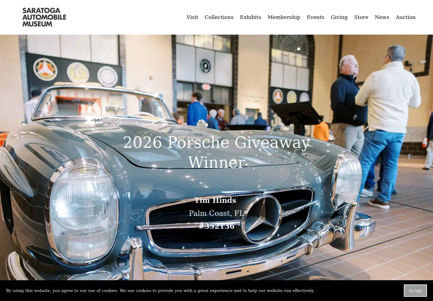 Captured homepage of saratogaautomuseum.org in the current scan