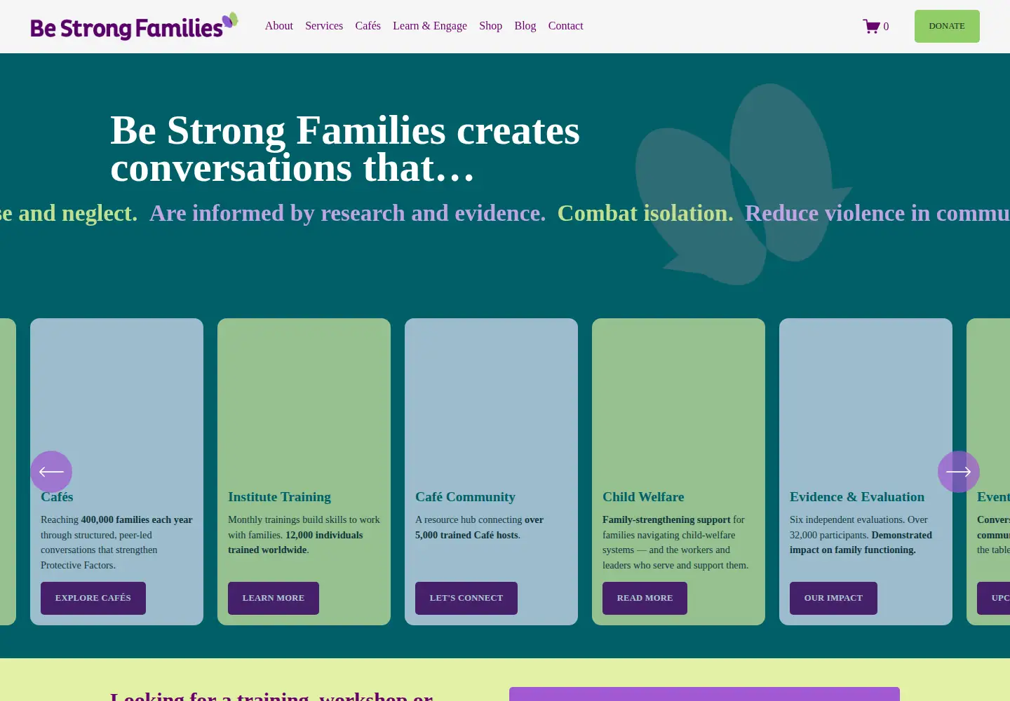 Screenshot of bestrongfamilies.org