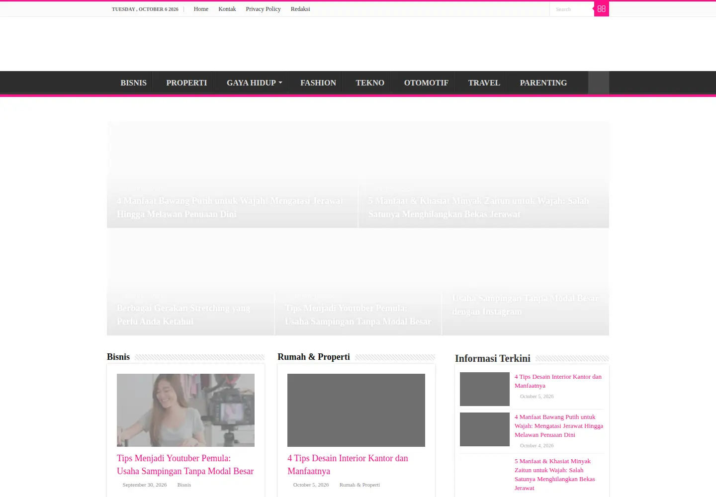 Screenshot of kalimatberita.com