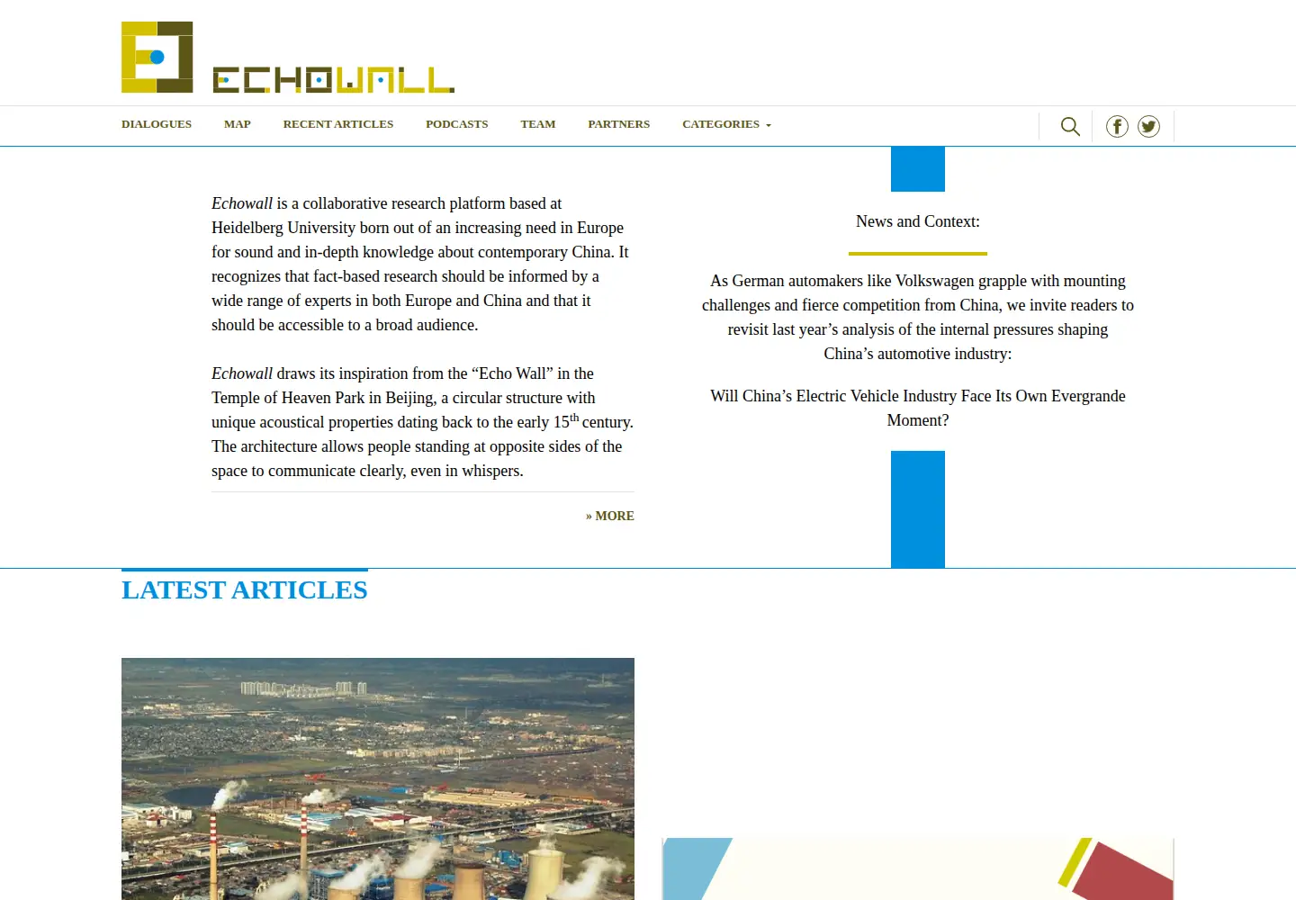 Captured homepage of echo-wall.eu in the current scan