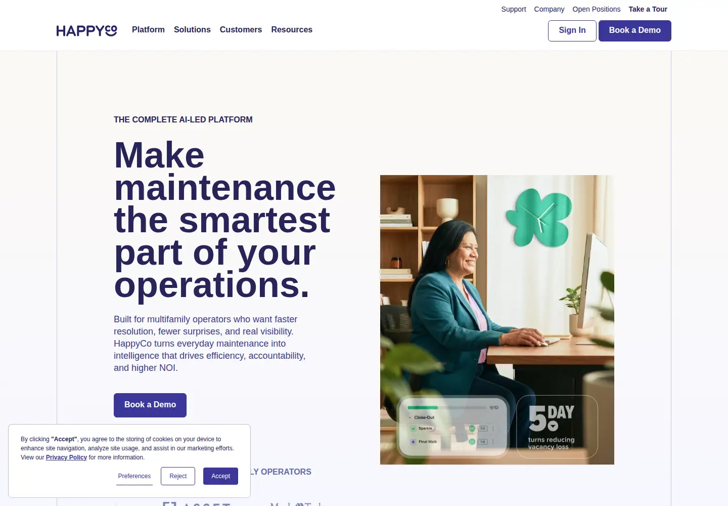 Captured homepage of happy.co in the current scan