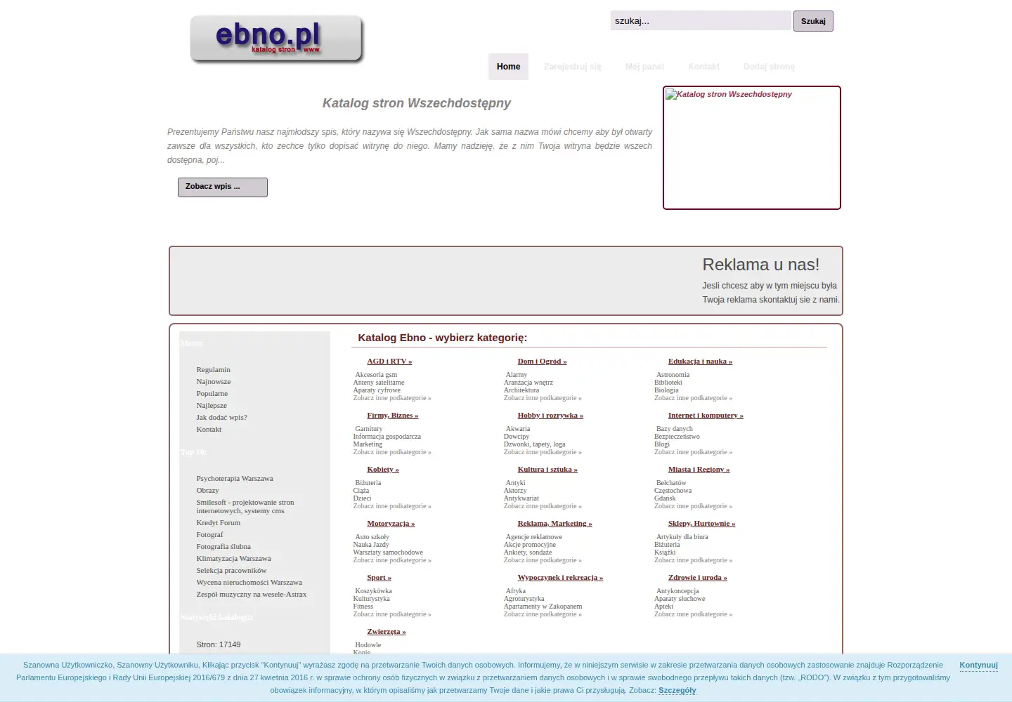 Screenshot of ebno.pl