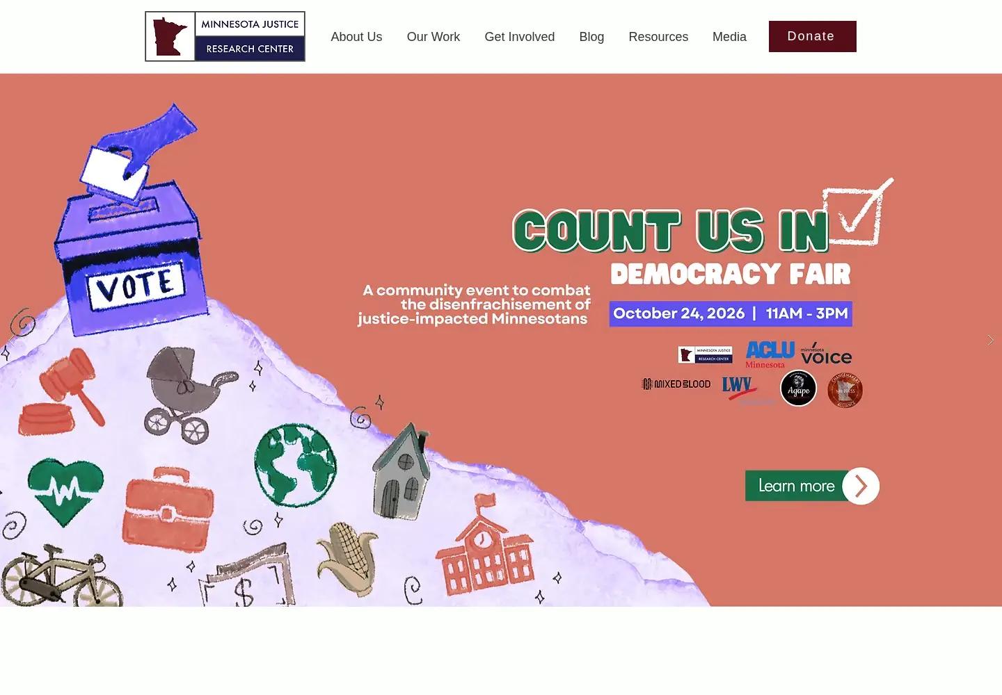 Screenshot of mnjrc.org