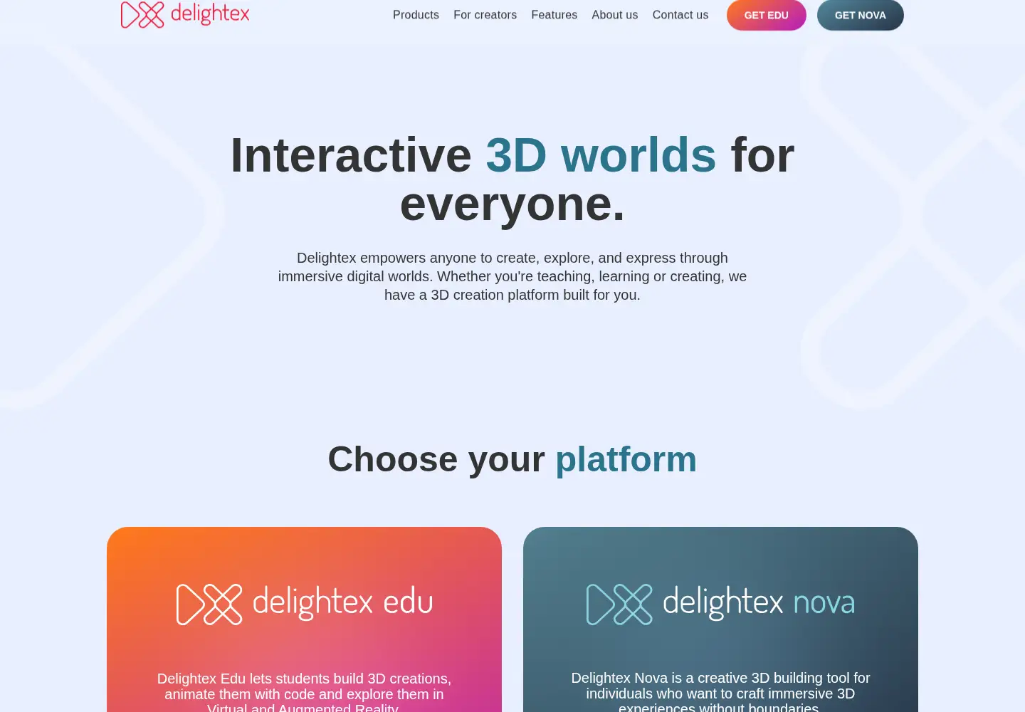 Captured homepage of delightex.com in the current scan