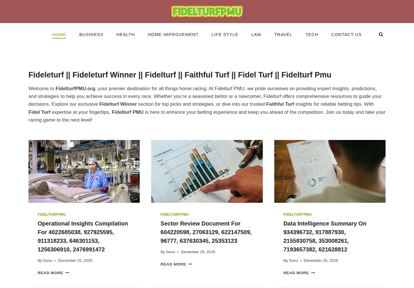 Screenshot of fidelturfpmu.org