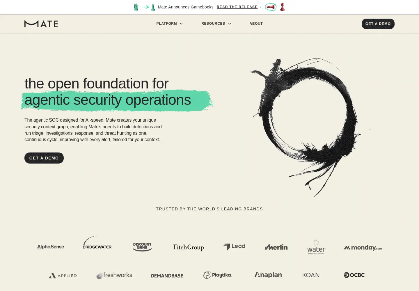 Captured homepage of mate.security in the current scan