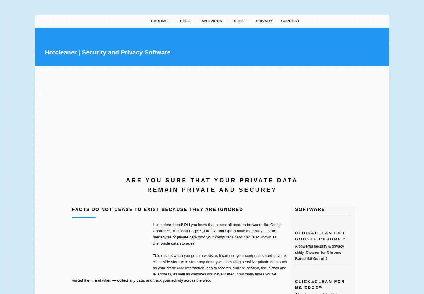 Screenshot of hotcleaner.com