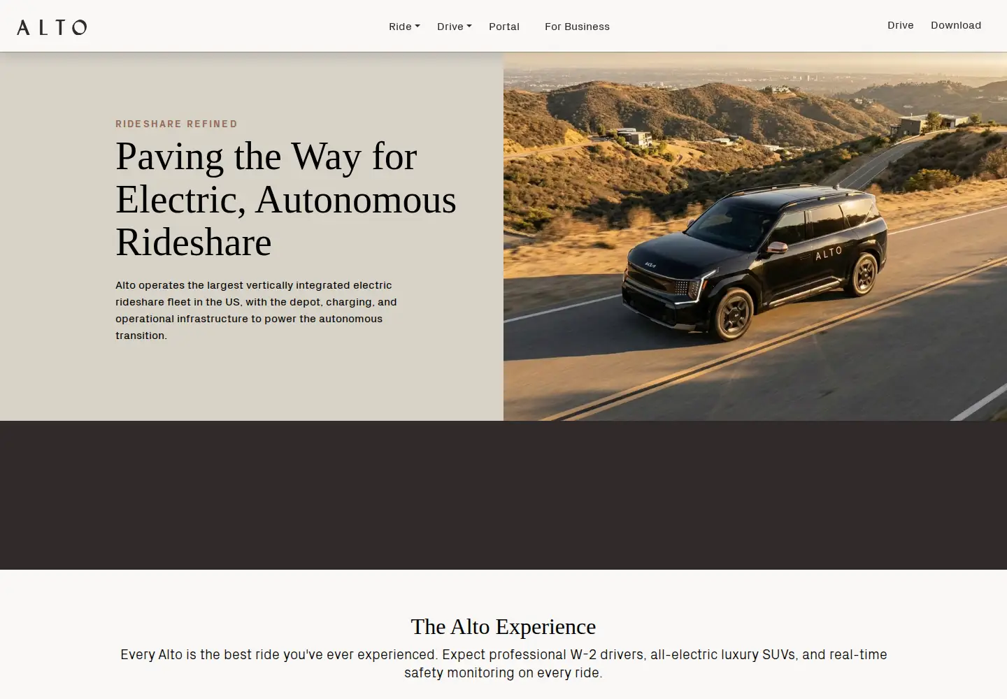 Screenshot of ridealto.com