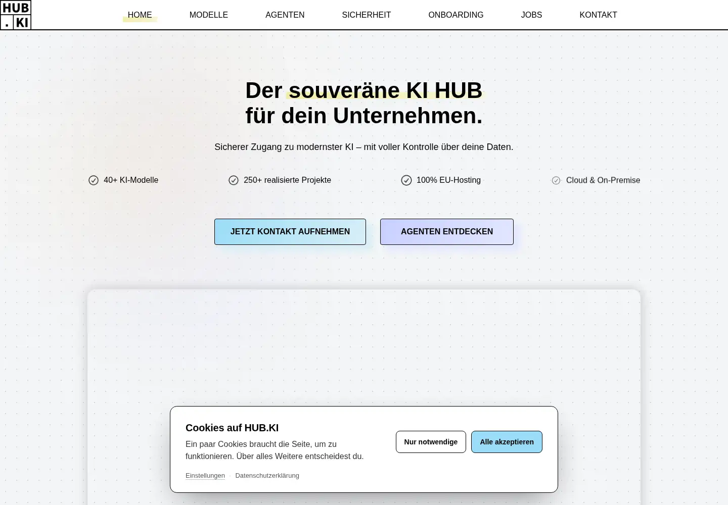Screenshot of hub.ki