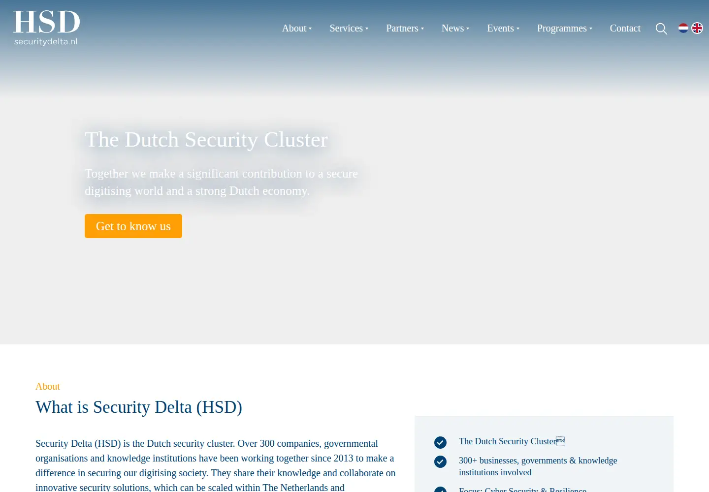 Captured homepage of securitydelta.nl in the current scan