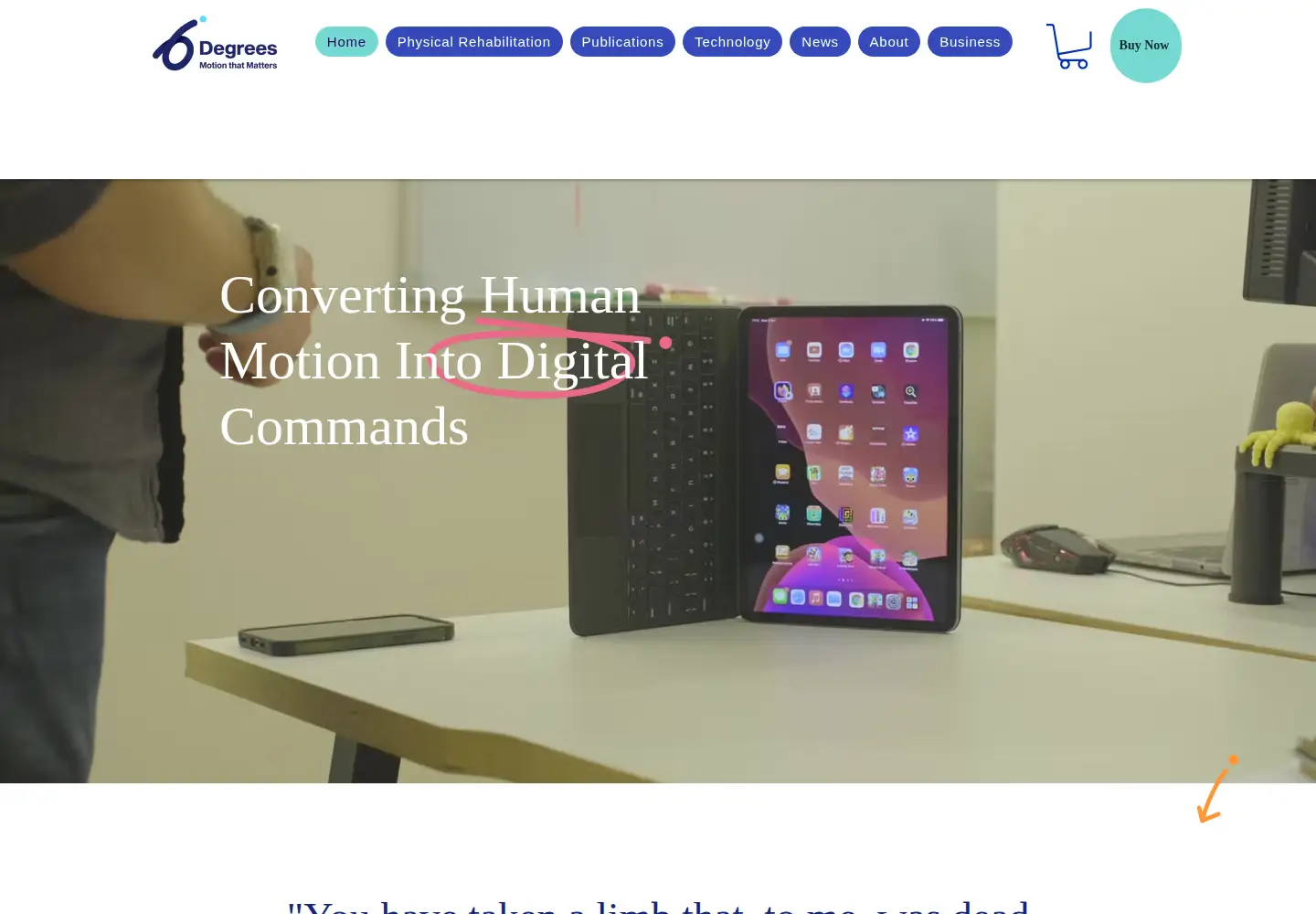 Captured homepage of 6degrees.tech in the current scan