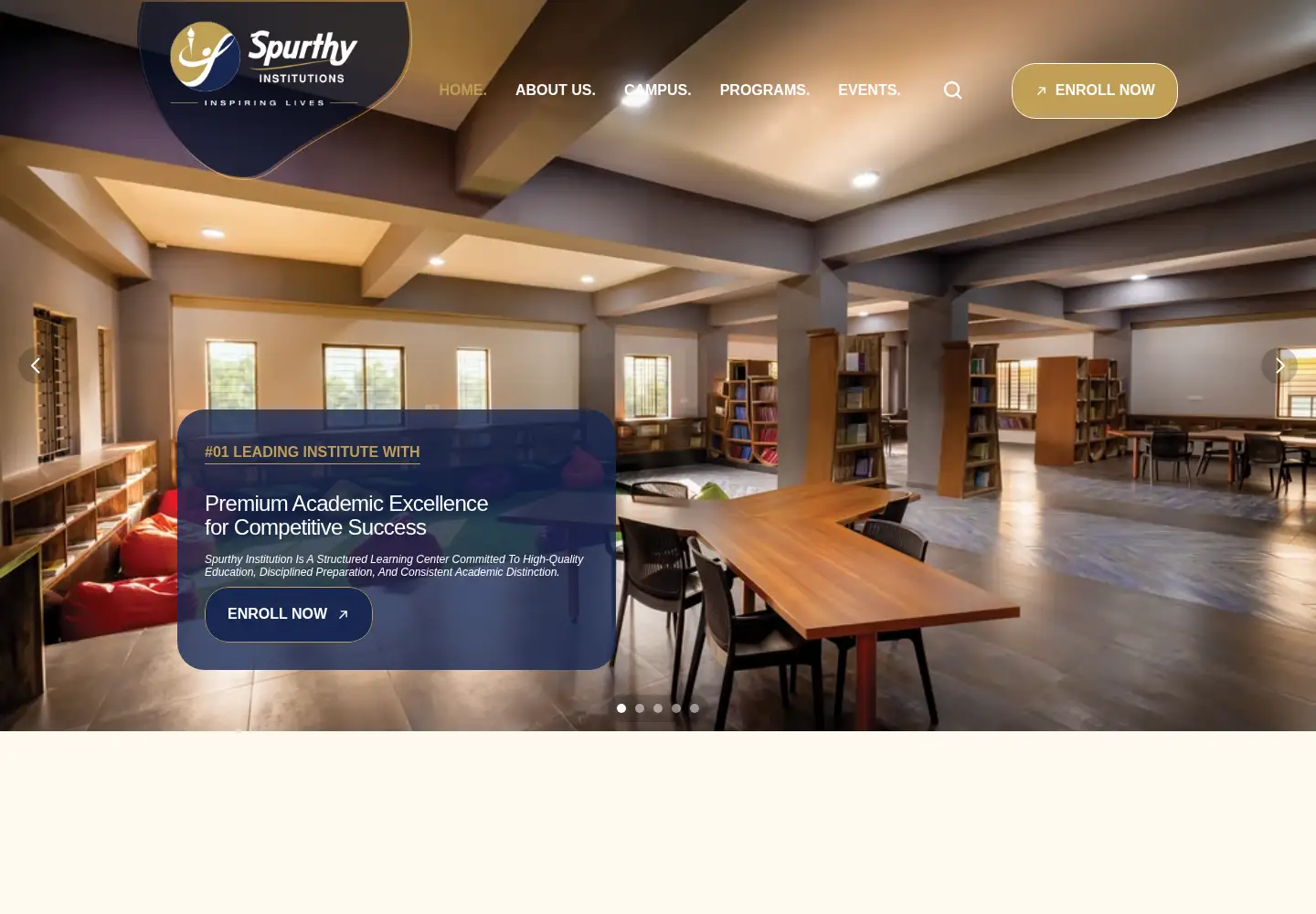 Captured homepage of spurthy.in in the current scan