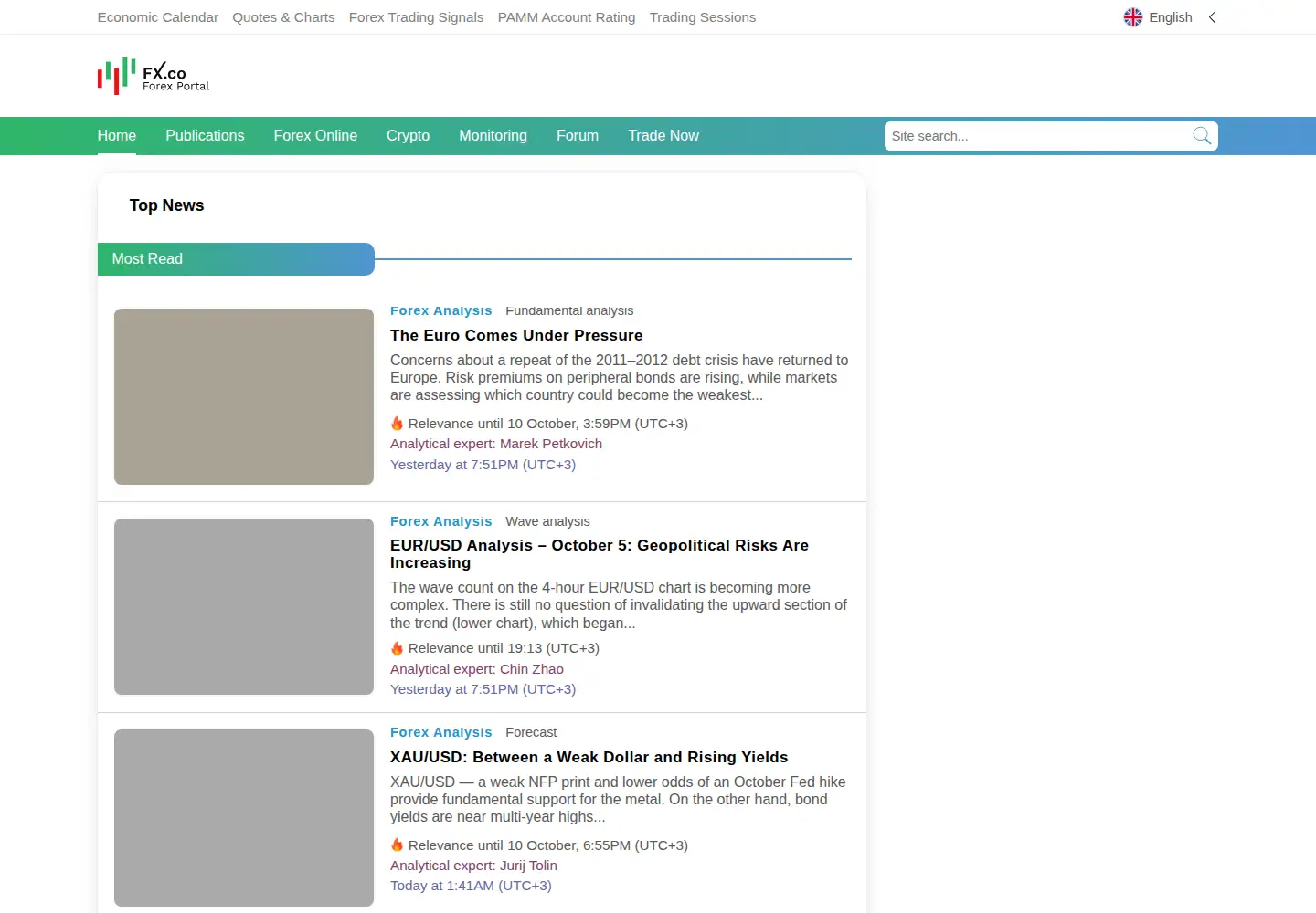 Screenshot of fx.co