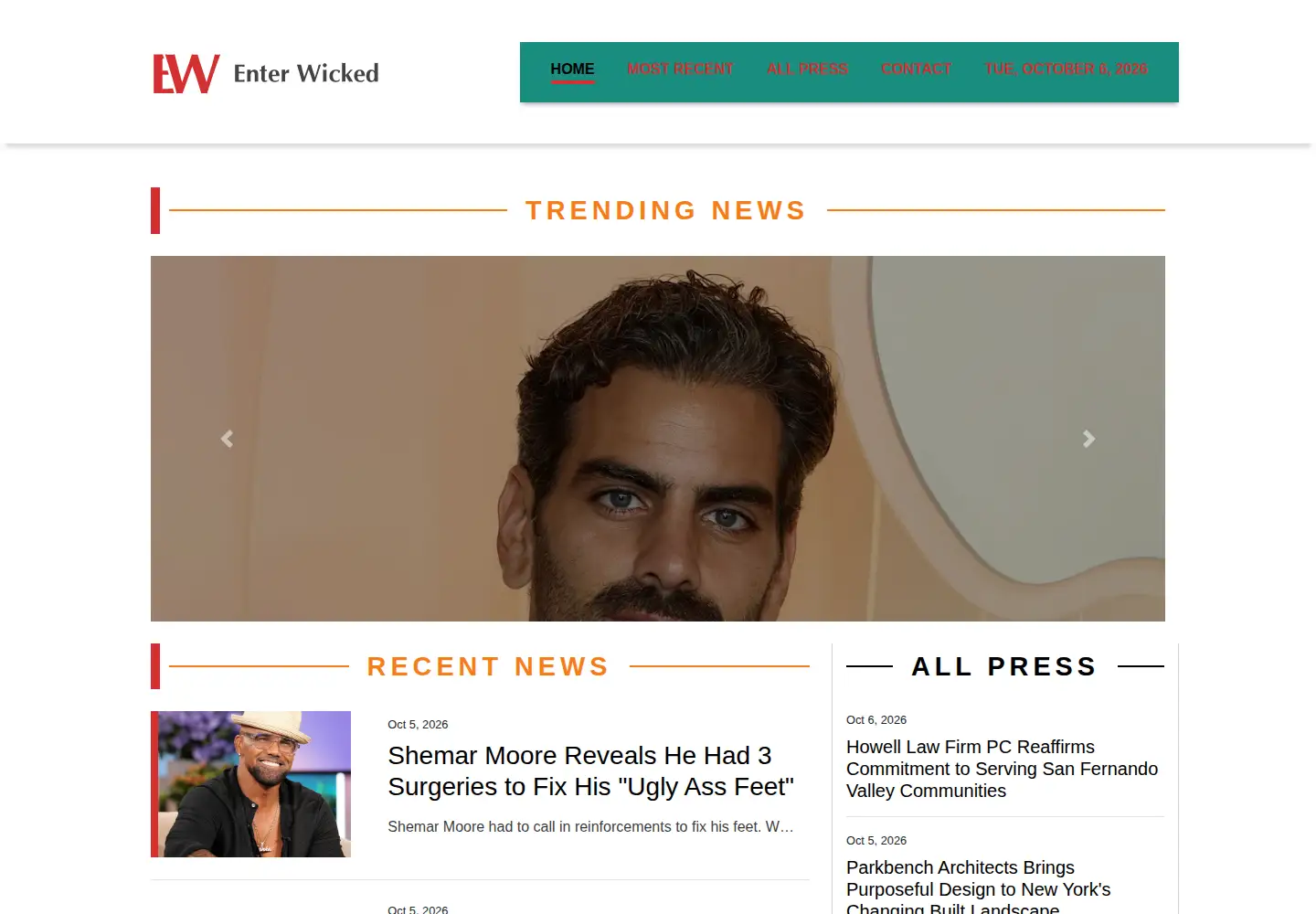 Screenshot of enterwicked.com