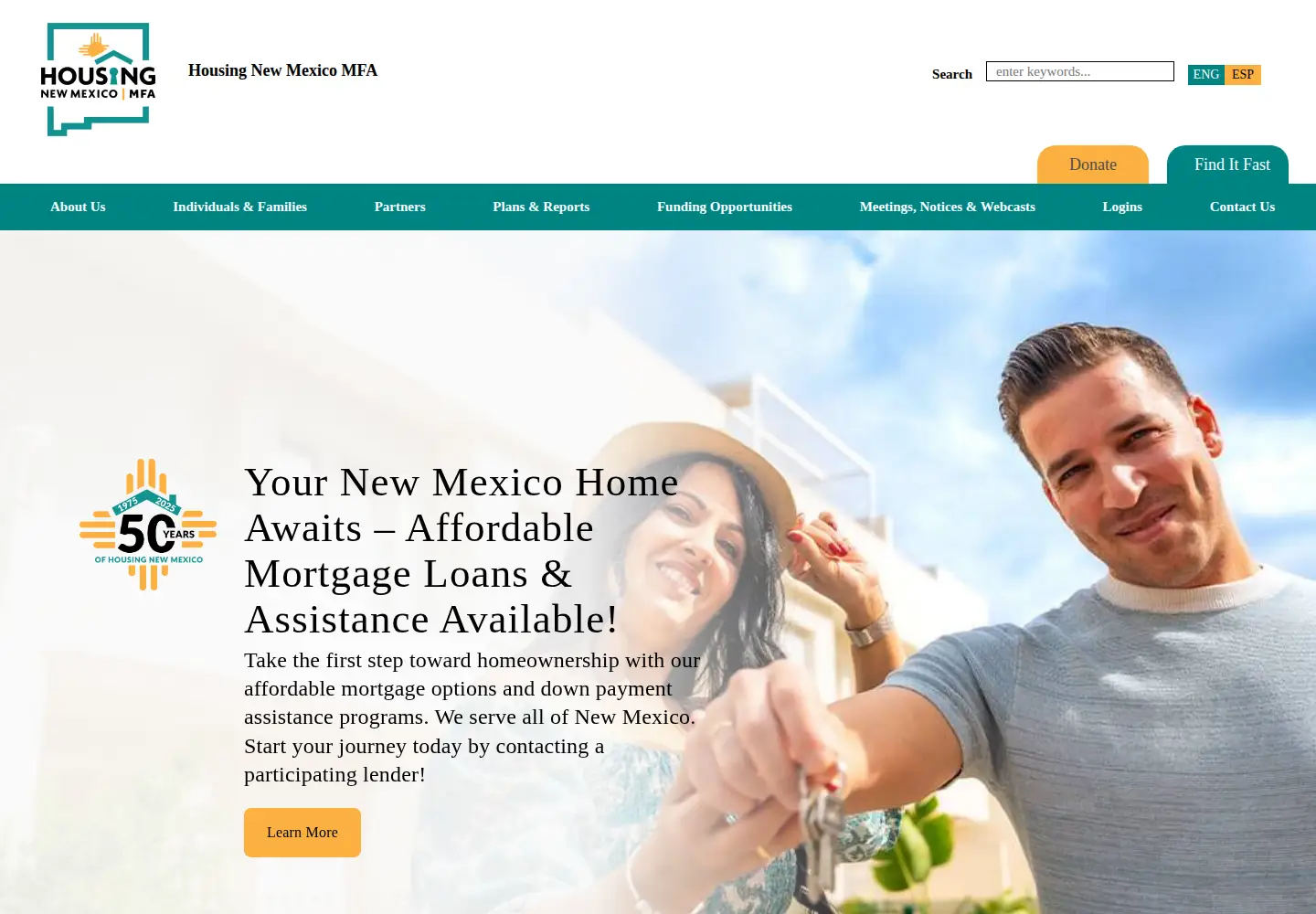 Screenshot of housingnm.org