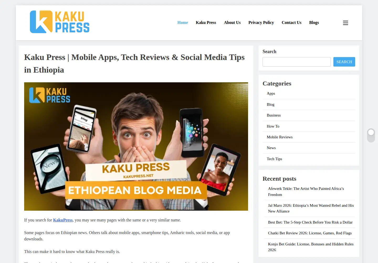 Screenshot of kakupress.net