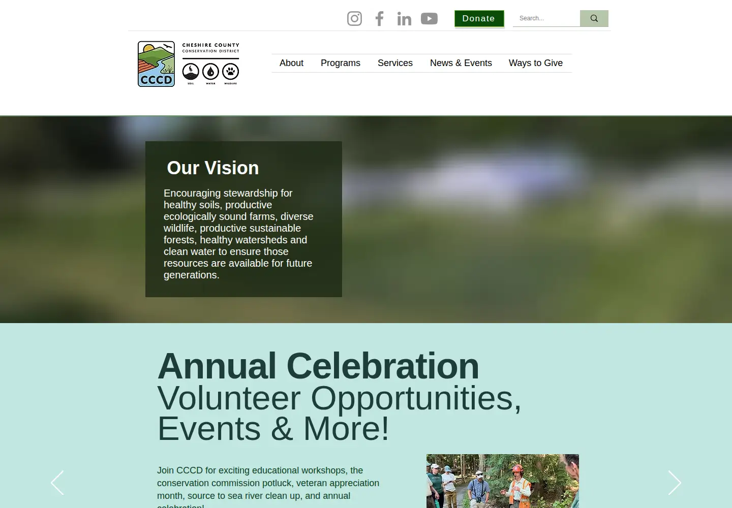 Screenshot of cheshireconservation.org