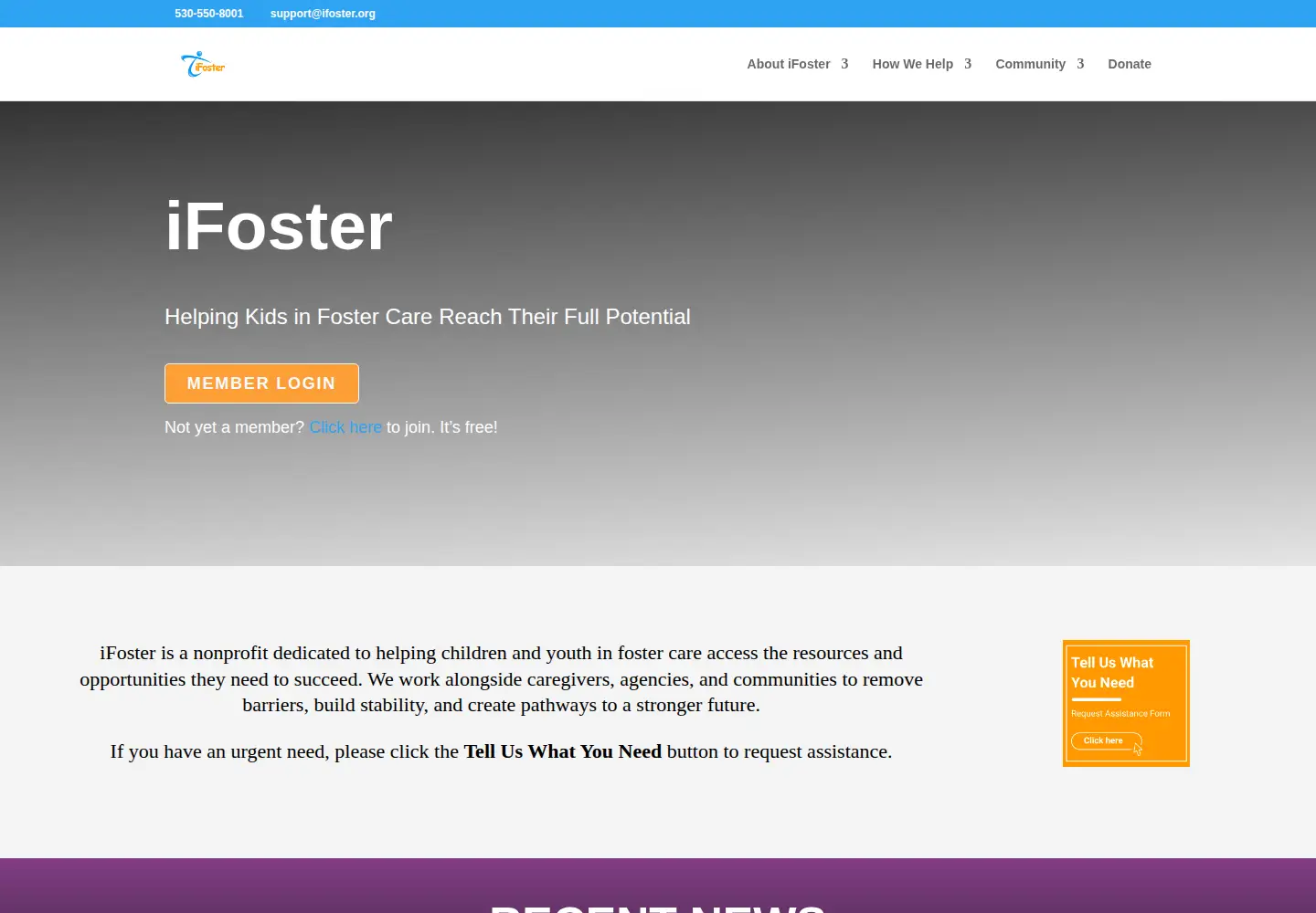 Screenshot of ifoster.org