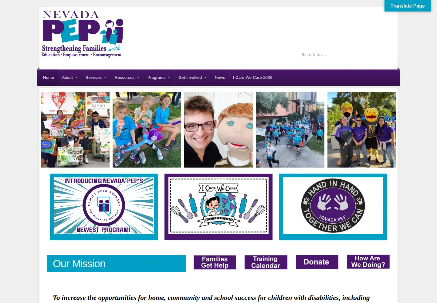 Screenshot of nvpep.org