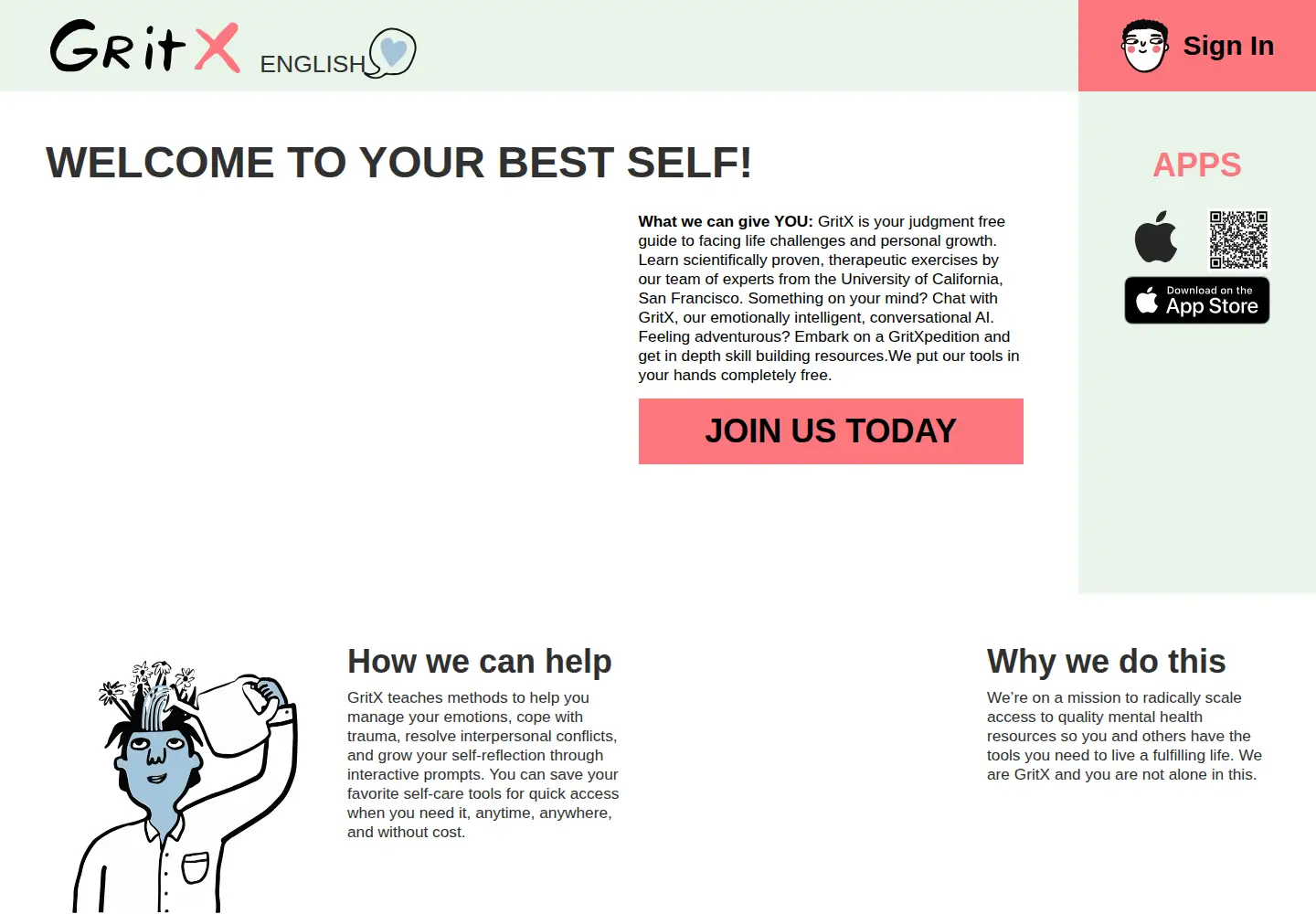 Captured homepage of gritx.org in the current scan