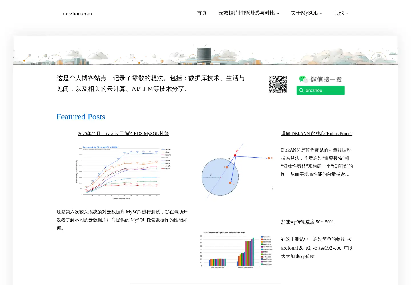 Captured homepage of orczhou.com in the current scan