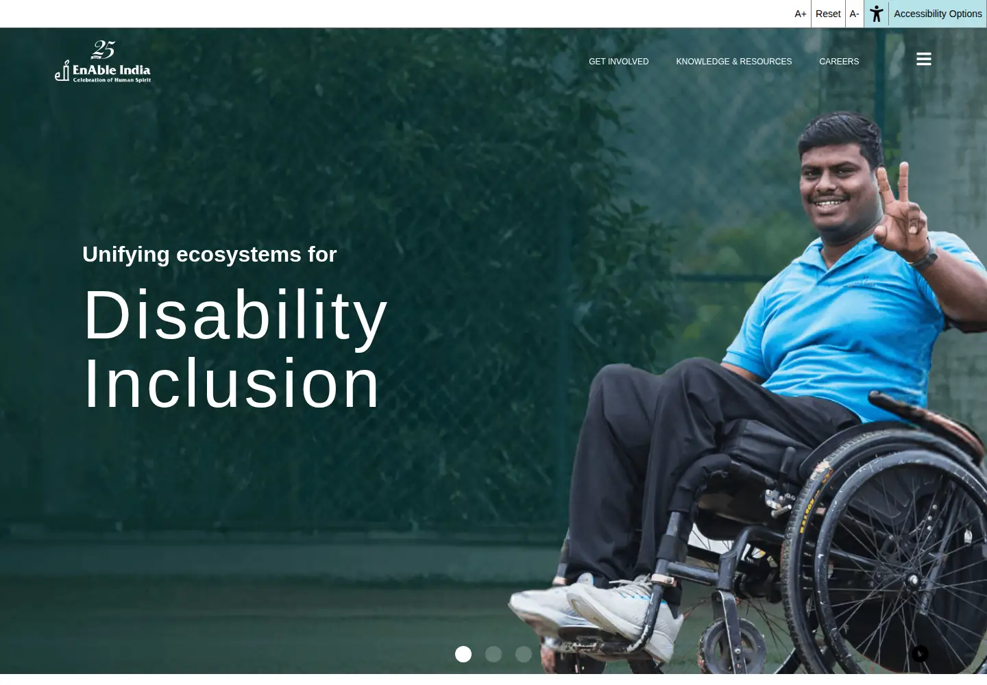 Captured homepage of enableindia.org in the current scan