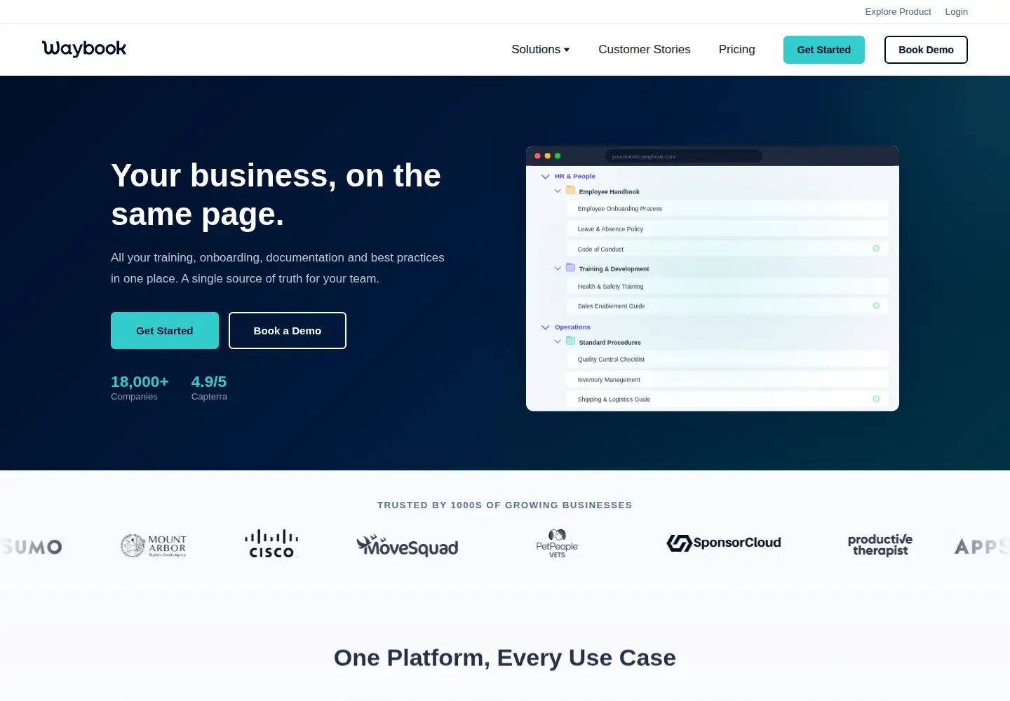 Screenshot of waybook.com